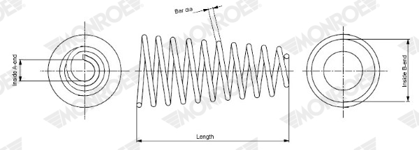 MONROE Fahrwerksfeder "MONROE OESpectrum SPRINGS", Art.-Nr. SP2406
