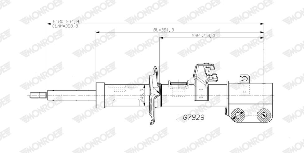 Monroe Stoßdämpfer G7929 Für Nissan