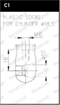 MONROE Gasfeder, Motorhaube "MONROE MaxLift", Art.-Nr. ML6309