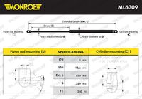 MONROE Gasfeder, Motorhaube "MONROE MaxLift", Art.-Nr. ML6309