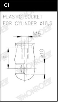 MONROE Gasfeder, Heckscheibe "MONROE MaxLift", Art.-Nr. ML6366