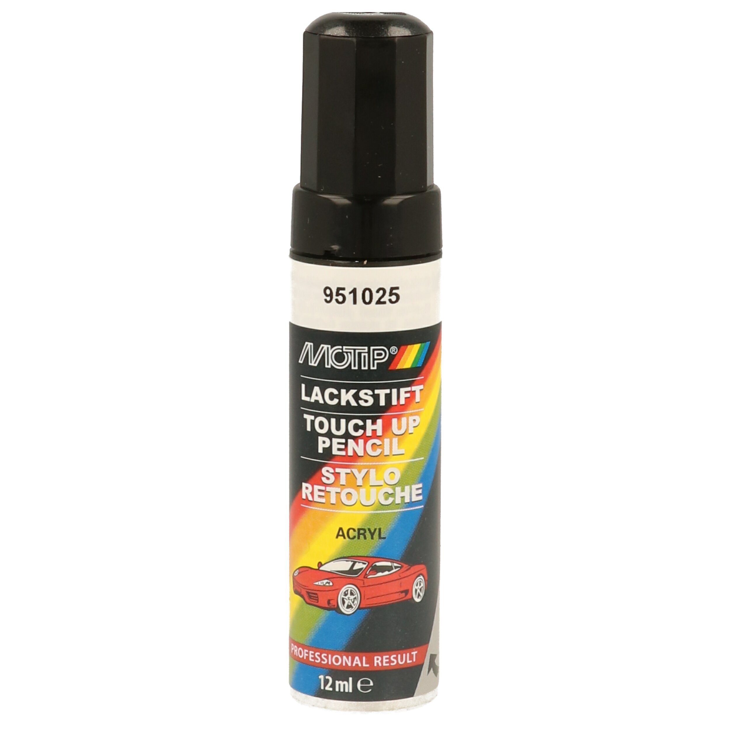 Motip Schwarz Fahrzeuglack Kompakt Metallic 12 Ml 951025 Für Ford Gm Subaru Mazda Opel Toyota Mercedes Saab Seat
