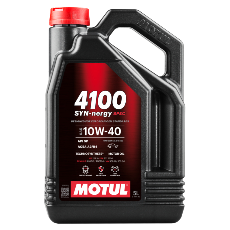 MOTUL Motoröl 4100 SYN-NERGY SPEC 10W-40 [5L] 112892 5l für VW RENAULT Citroën/Peugeot