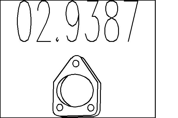 MTS Dichtung, Abgasrohr 029387 für MITSUBISHI