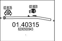 MTS Abgasrohr f&uuml;r RENAULT TWINGO II (CN0_), Art.-Nr. 01.40315