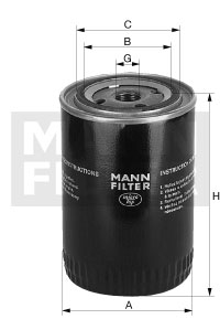 MANN-FILTER Filter, Arbeitshydraulik Ölfilter (W 940/37) für MASERATI Bora Merak