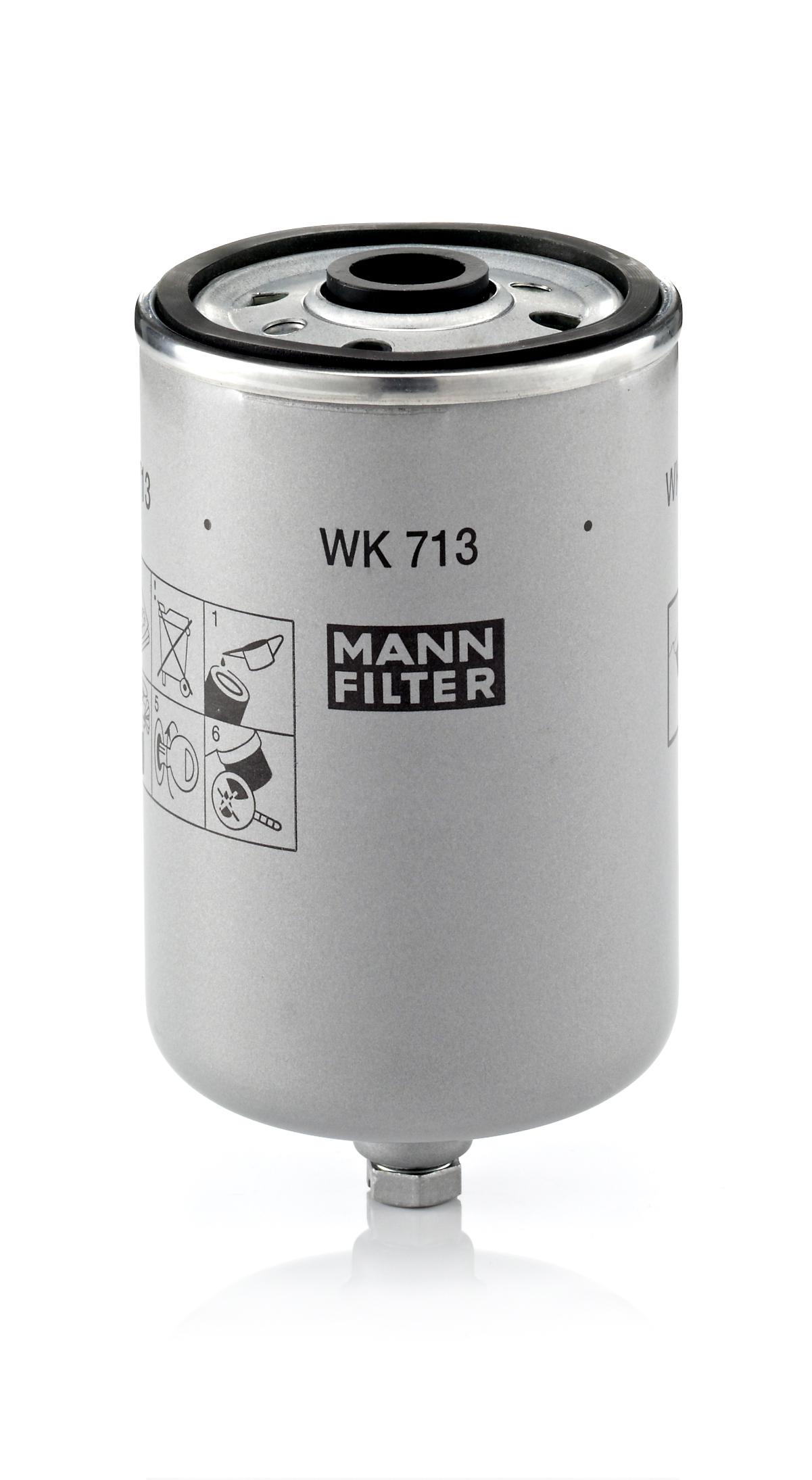 Mann-Filter Kraftstofffilter Wk713 Anschraubfilter 132Mm Für Volvo
