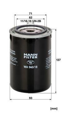 MANN-FILTER K�hlmittelfilter, Art.-Nr. WA 940/18