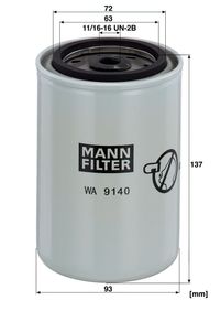 MANN-FILTER K�hlmittelfilter, Art.-Nr. WA 9140