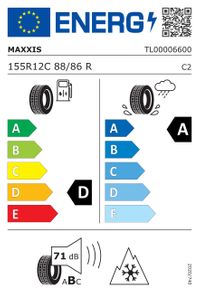 Maxxis Winterreifen "155/R12 88/86R - Vansmart Snow WL2", Art.-Nr. 42500560