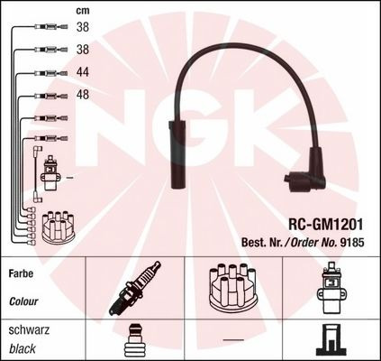 NGK Zündleitungssatz 9185 für CHEVROLET
