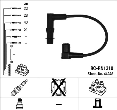 NGK Zündleitungssatz 44248 für RENAULT