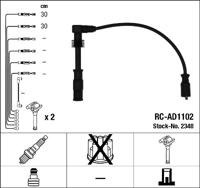 NGK Zündleitungssatz 2348 für Bentley