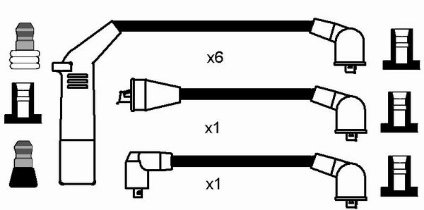 NGK Zündleitungssatz 8286 für MITSUBISHI