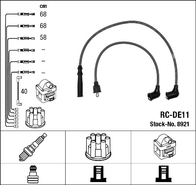 NGK Zündleitungssatz 8921 für DAIHATSU