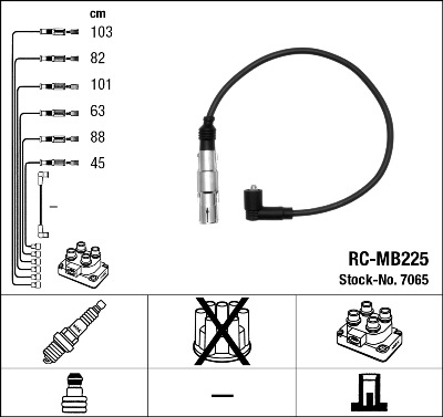 NGK Zündleitungssatz 7065 für Bentley