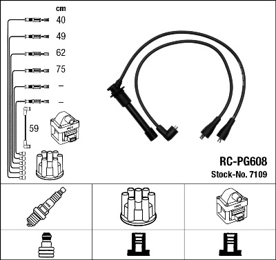 NGK Zündleitungssatz 7109 für Peugeot