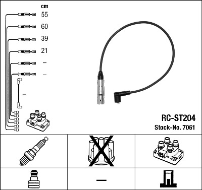 NGK Zündleitungssatz 7061