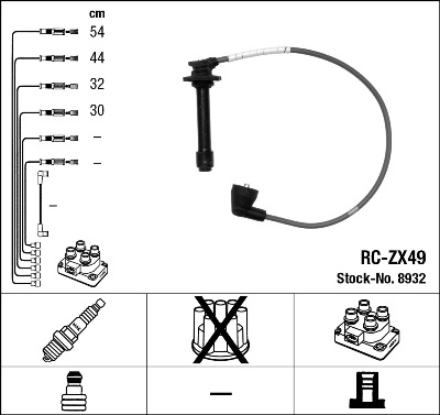 NGK Zündleitungssatz 8932 für MAZDA