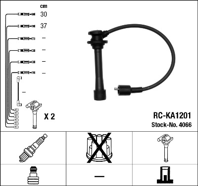 NGK Zündleitungssatz 4066 für KIA