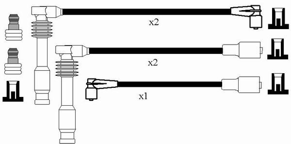 NGK Zündleitungssatz 0812 für Opel GM