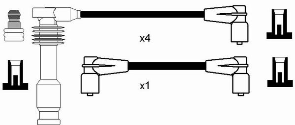 NGK Zündleitungssatz 0769 für Opel