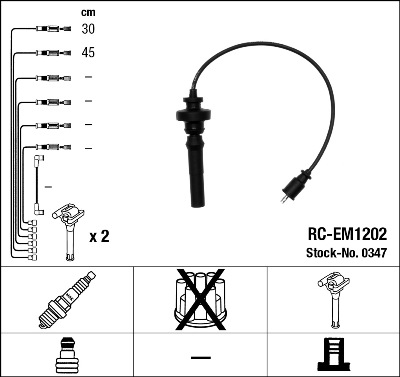 NGK Zündleitungssatz 0347 für MITSUBISHI