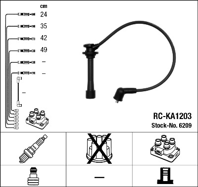 NGK Zündleitungssatz 6209 für KIA