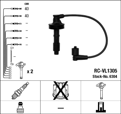 NGK Zündleitungssatz 6304 für Volvo