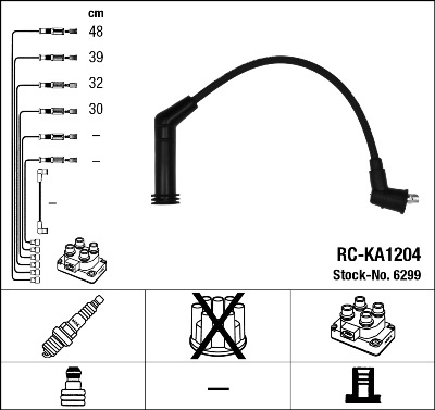 NGK Zündleitungssatz 6299 für KIA