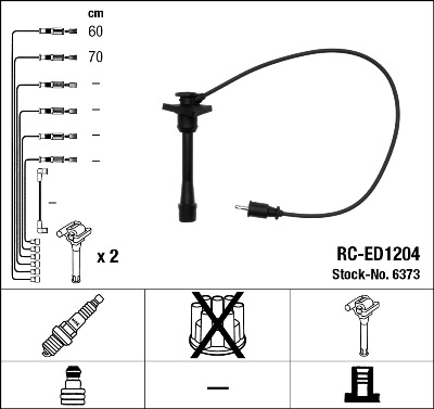 NGK Zündleitungssatz 6373 für DAIHATSU
