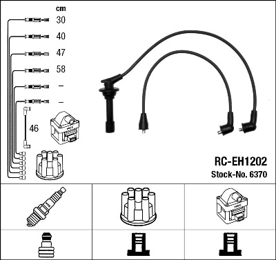 NGK Zündleitungssatz 6370 für HONDA