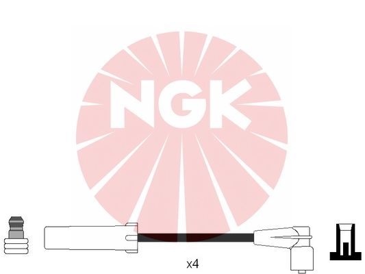 NGK Zündleitungssatz 4054 für LADA