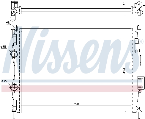 Nissens Kühler, Motorkühlung Größe 18.0 67368 - Bild 8