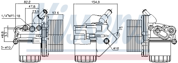 Für NISSENS 90893 Oil Cooler, engine oil - Bild 6