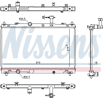 Wasserkühler Kühlrippen gelötet 606736 NISSENS für SUZUKI VITARA - Bild 6