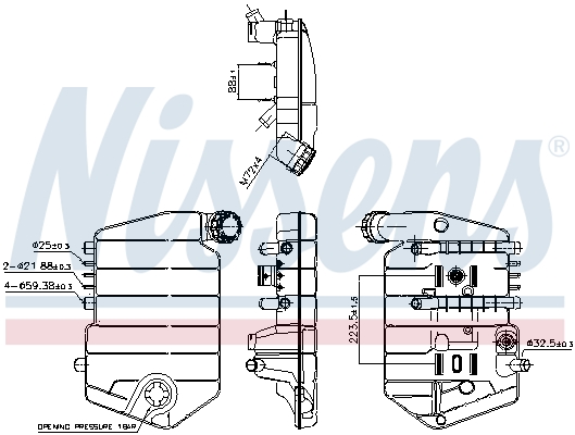 NISSENS Ausgleichsbehälter, Kühlmittel 996024 für DAF