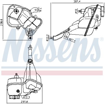 NISSENS Ausgleichsbehälter, Kühlmittel 996275 für Mercedes