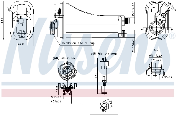 NISSENS Ausgleichsbehälter, Kühlmittel 996290 für BMW