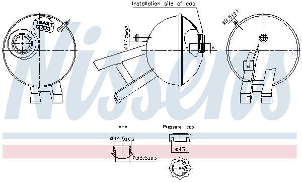 NISSENS Ausgleichsbehälter, Kühlmittel 996348 für LAND ROVER