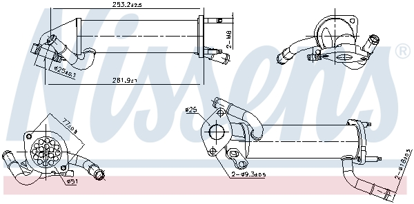 NISSENS Kühler, Abgasrückführung 989449 für Ford