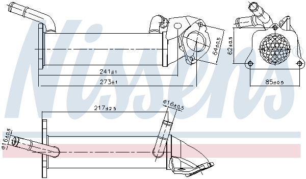 NISSENS Kühler, Abgasrückführung 989401 für Ford