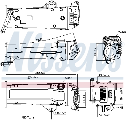 NISSENS Kühler, Abgasrückführung 989284 für Volvo