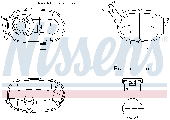 NISSENS Ausgleichsbehälter, Kühlmittel 996339 für Opel