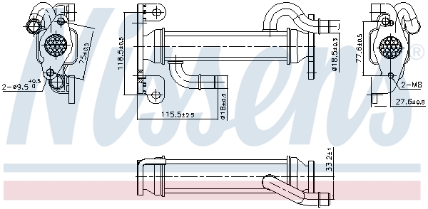 NISSENS Kühler, Abgasrückführung 989400 für Iveco