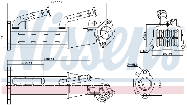 NISSENS Kühler, Abgasrückführung 989404 für Ford LAND ROVER