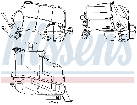 NISSENS Ausgleichsbehälter, Kühlmittel 996297 für Volvo (CHANGAN)
