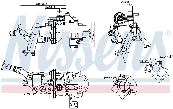 NISSENS Kühler, Abgasrückführung 989285 für Ford