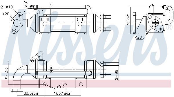 NISSENS Kühler, Abgasrückführung 989435 für Ford