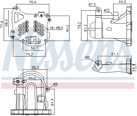 NISSENS Kühler, Abgasrückführung 989313 für Ford Volvo DS